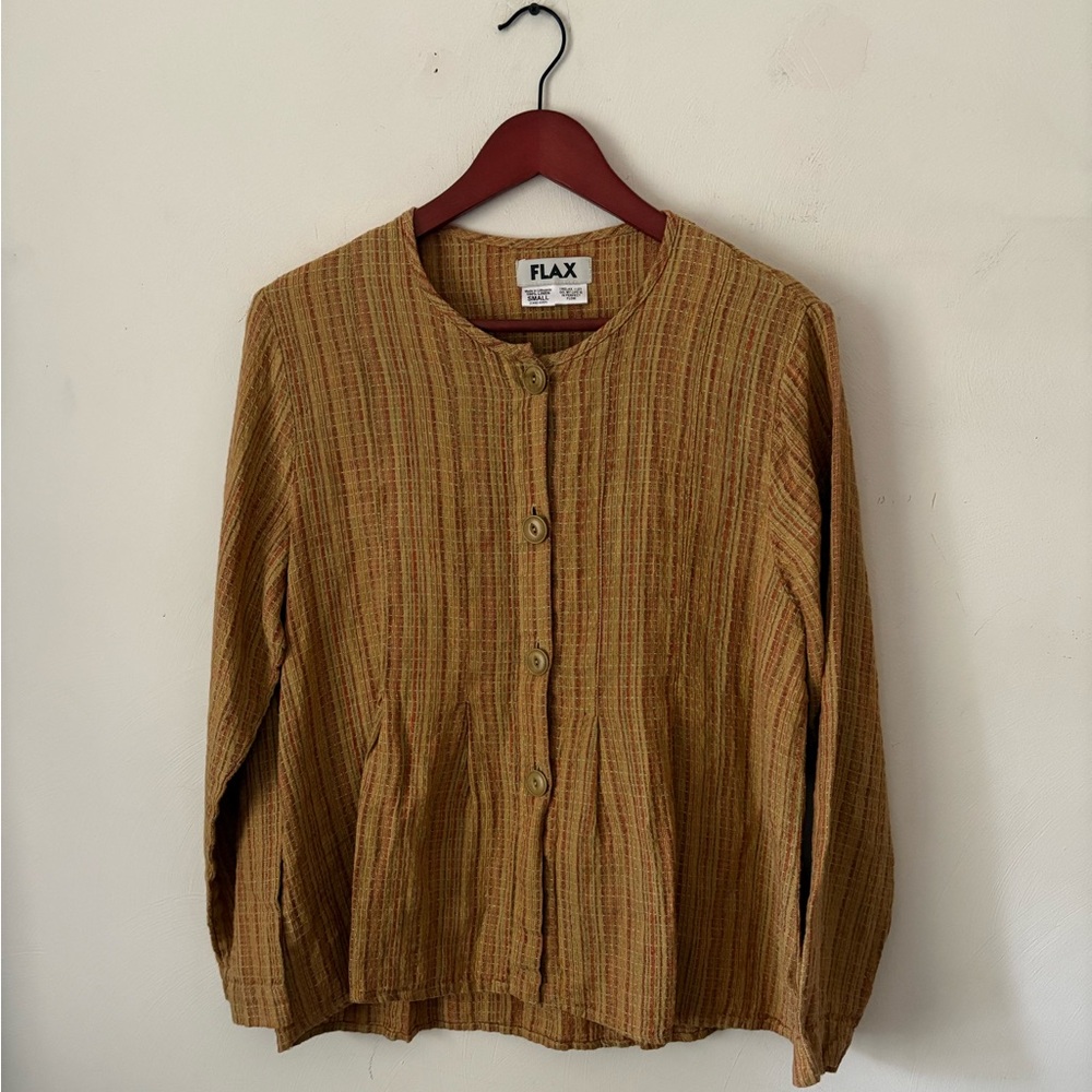 Flax Brown Button Down Shirt